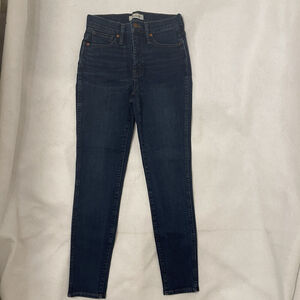 Madewell 10" High Rise Dark Wash Skinny Jeans Size 26